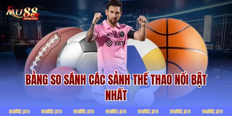 Bảng So Sánh Các Sảnh Thể Thao Nổi Bật Nhất