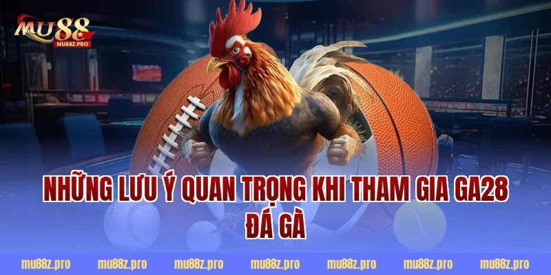 Những lưu ý quan trọng khi tham gia ga28 đá gà